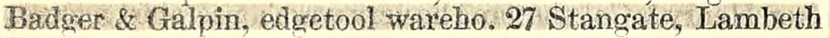 Badger.and.Galpin.27.Stangate.1853.London.Trade.Dir.