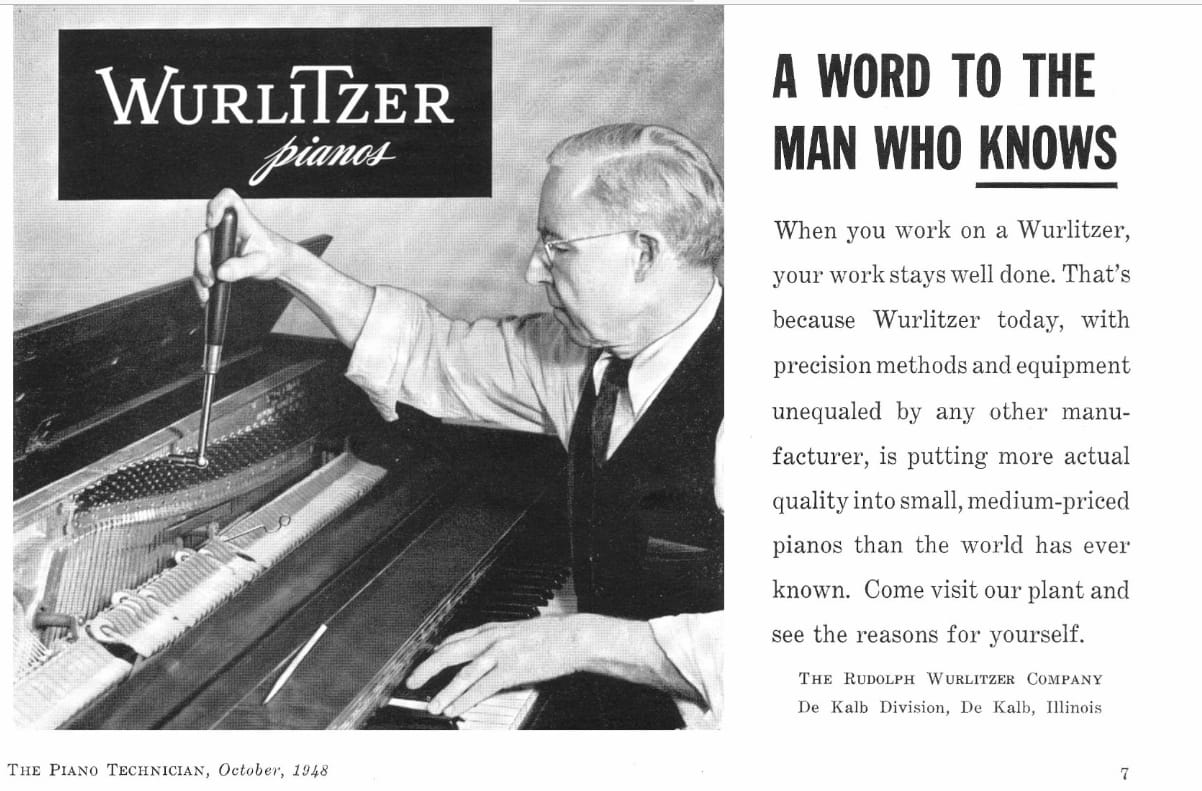 Erlandsen.Hammer.Wurlitzer.Adv.The.Piano.Technician.Oct.1948