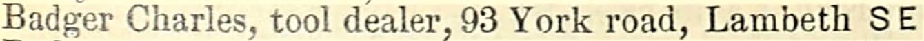 Charles.Badger.1869.London.PO.Dir
