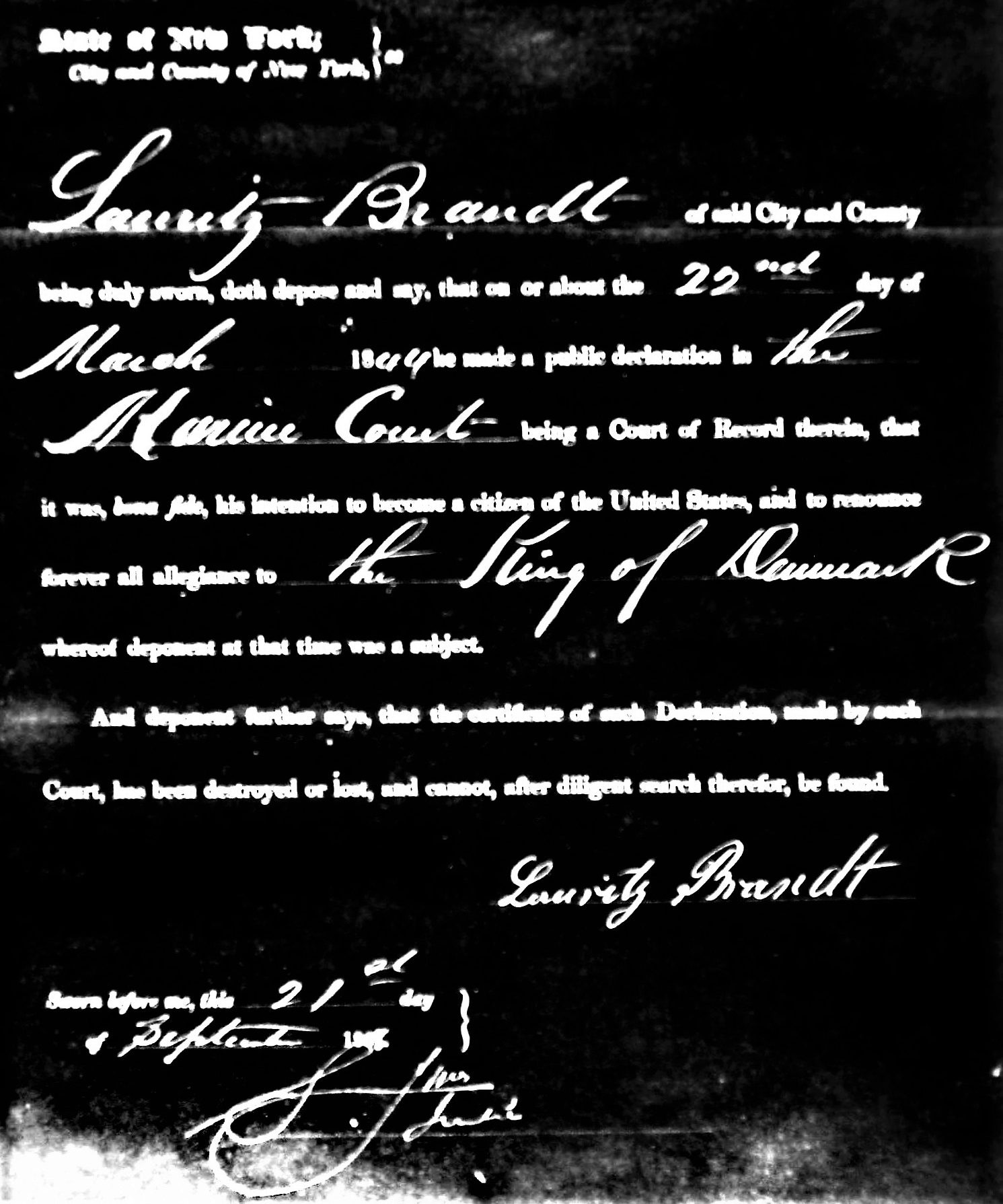Lauritz.Brandt.Declaration.1869