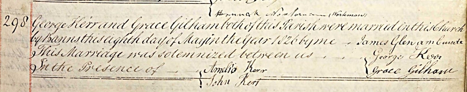 George.Kerr.M.Grace.Gilham.St.George.8.May.1826
