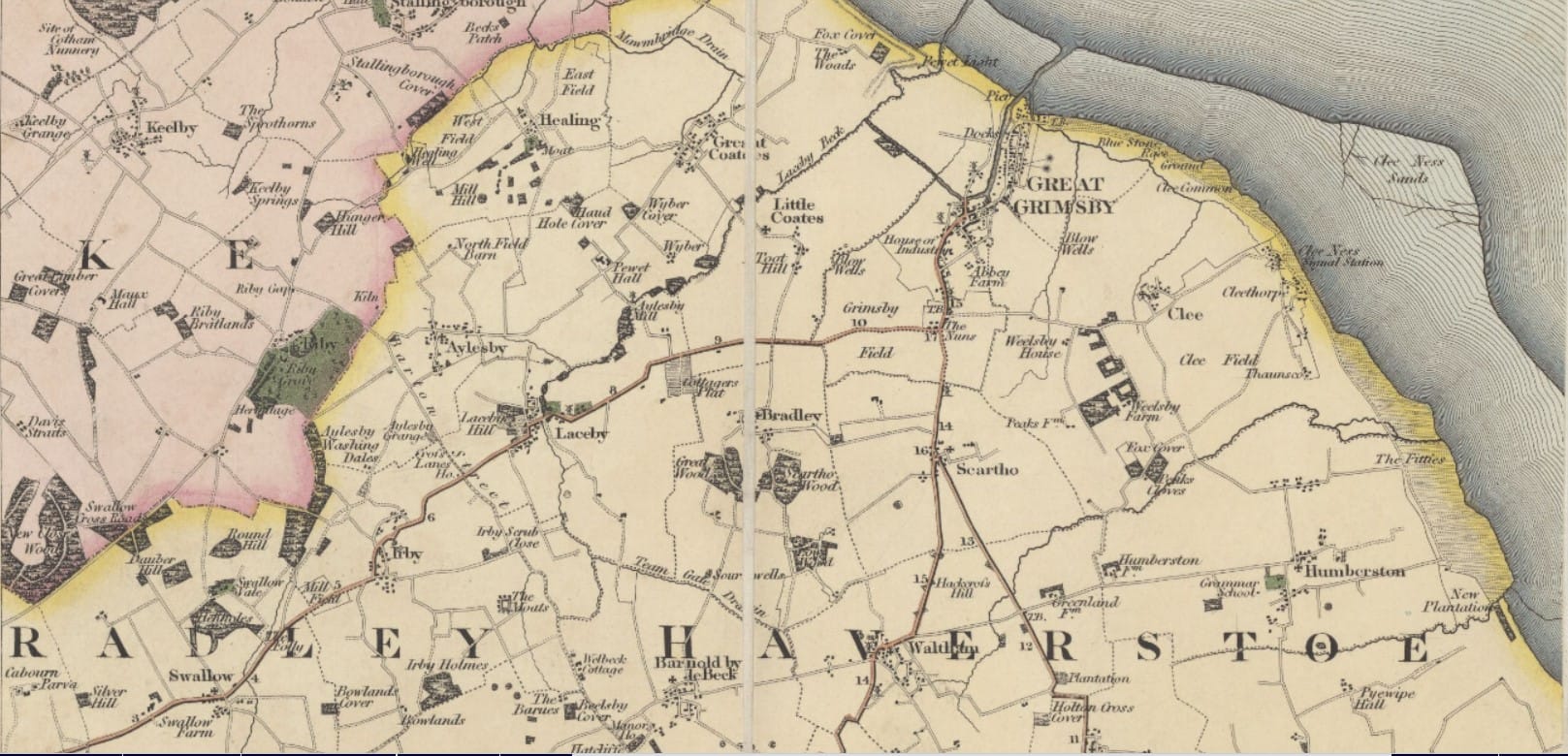 Riby.Lincolnshire.C.Greenwood.1830.Map