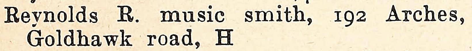 R.Reynolds.1919.Hammersmith.Shepherds.Bush.Dir