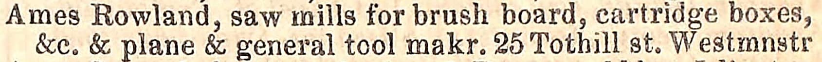 Rowland.Ames.25.Tothill.Rd.Westm.1850.PO.Dir