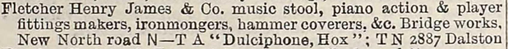 H.J.Fletcher.London.PO.Dir.1916