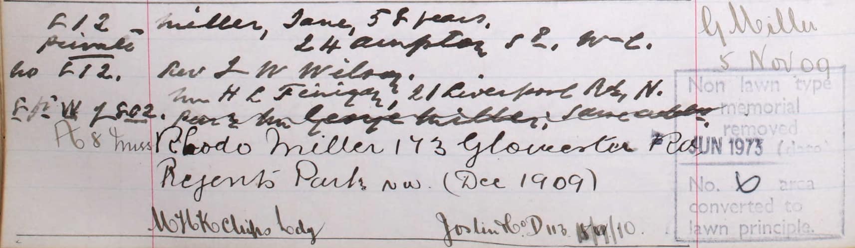 Miller.Jane.Burial.12.Nov.1901