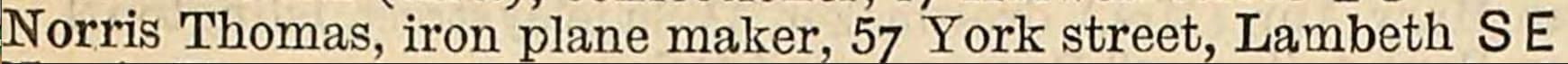 Norris.Iron.Plane.Maker.1890.London.City.Dir.