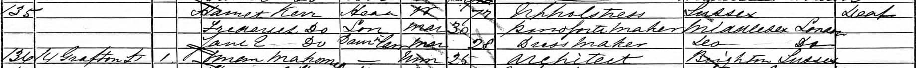 Harriet.Frederick.Kerr.13.Grafton.St.1881.UK.Census