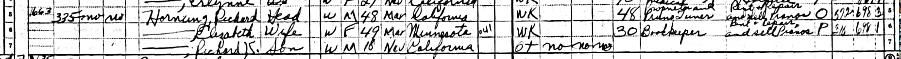 Richard.Hornung.1950.US.Census
