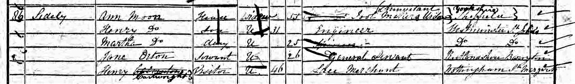 Ann.Moon.86.Sidely.St.Kegworth.Leicestershire.1851.UK.Census