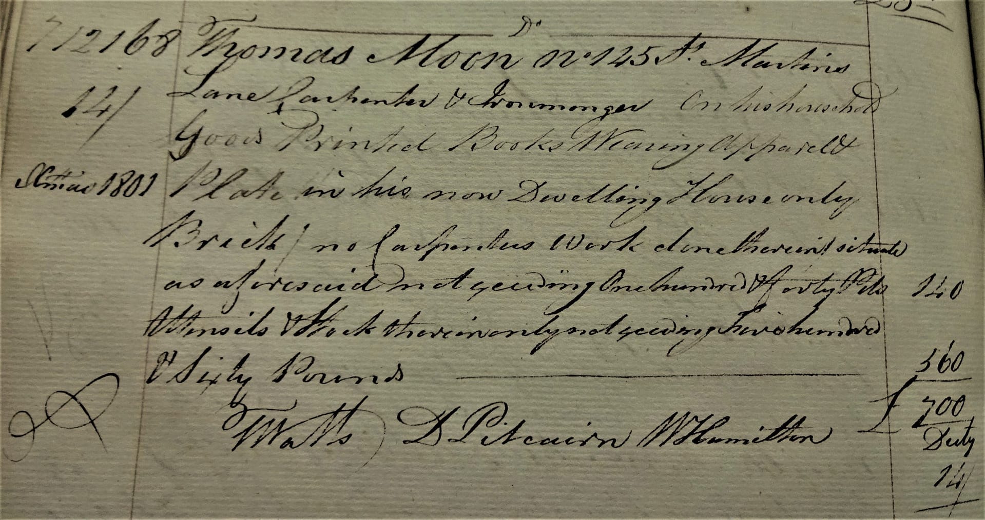 Thomas.Moon.145.St.Martins.Lane.1801.Sun.Ins.