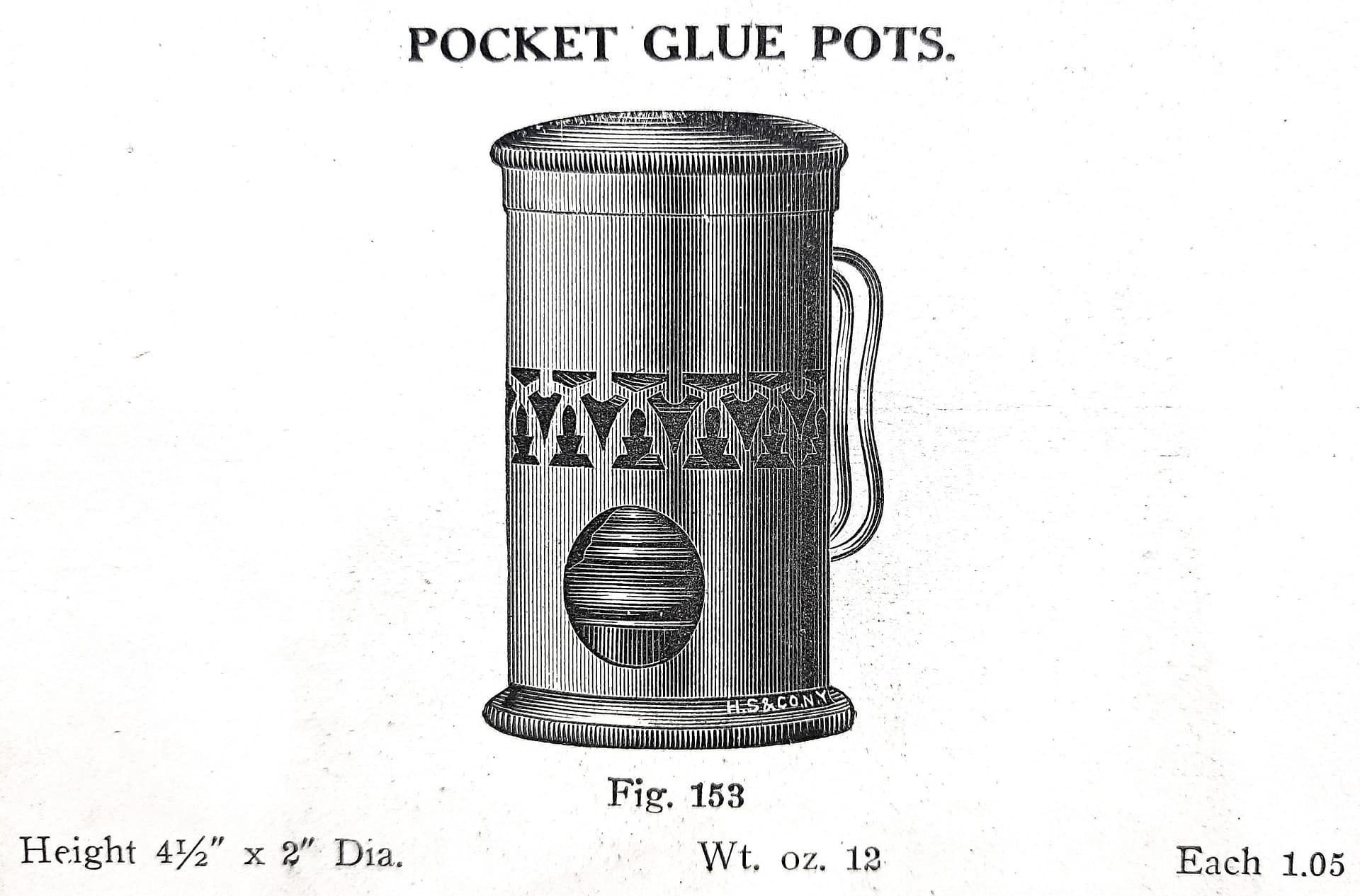 Pocket Glue.Pot.Schley.1905