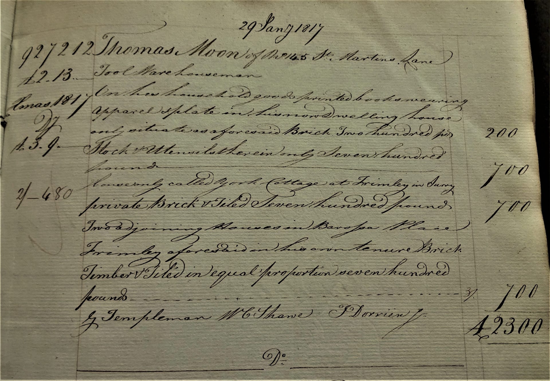 Thomas.Moon.145.St.Martins.Lane.1817.Sun.Ins.