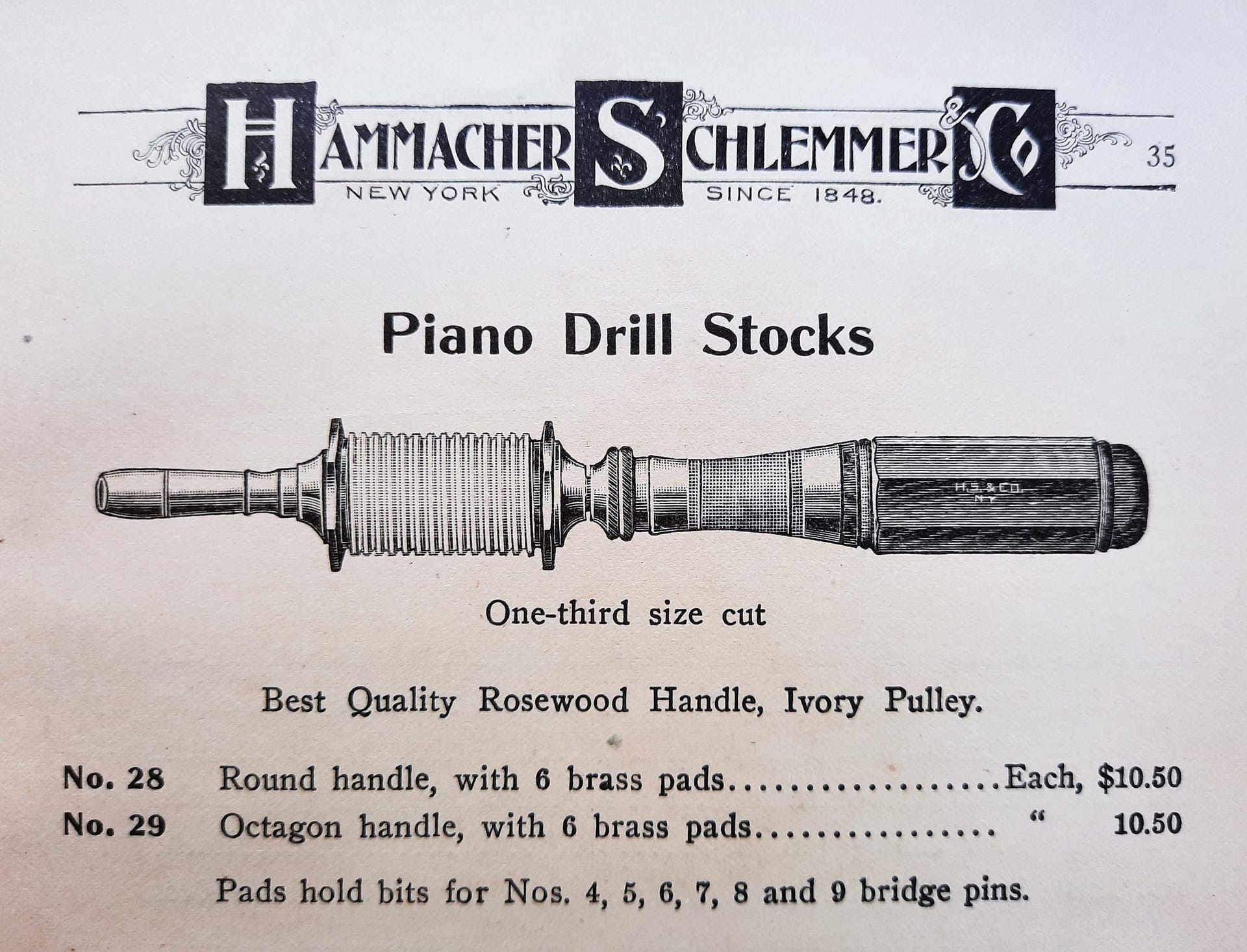 H.S.Erlandsen.Bow.Drill.Stock.1918.Catalogue
