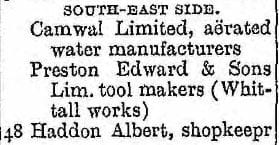 Cheston Rd., proceeding from Rocky Rd., northward. From Kelly's Birmingham Post Office Directory, 1905.
