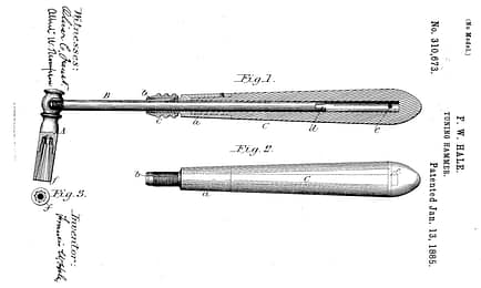 FW.Hale.1885.Tuning.Hammer.Patent.Drawing