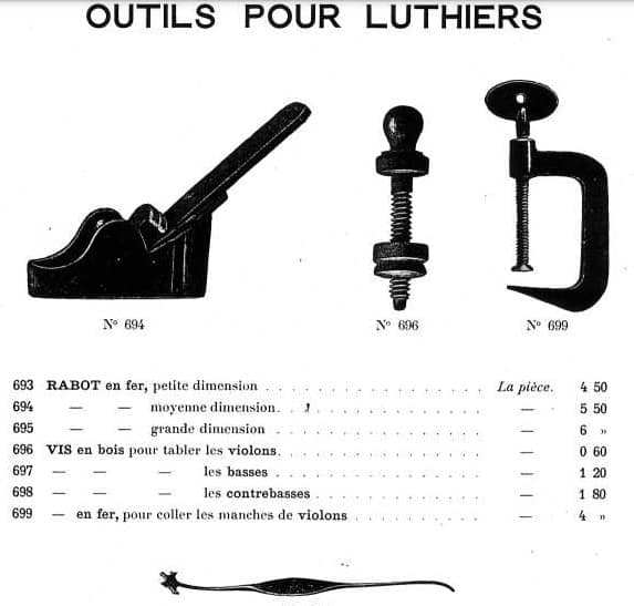 Laberte-Humbert.Catalogue.1905.Violin.Tools