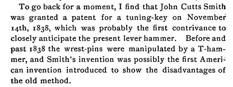"History of the American Pianoforte," by Daniel Spillane, published in 1890; page 165.