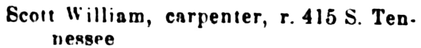 William.Scott.1865.Indianapolis.City.Dir2.