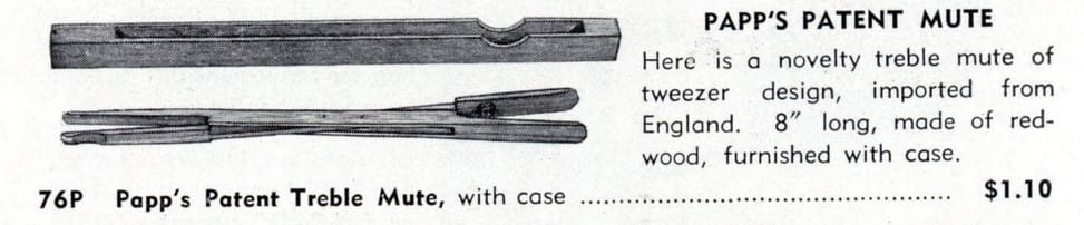 Papps.Treble.Piano.Mute.Hale.1953.Catalogue