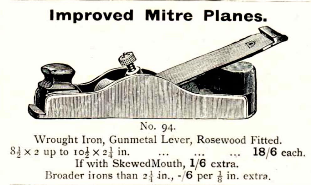 Norris.No.11.Improved Mitre.Plane.Melhuish.1899.Catalogue