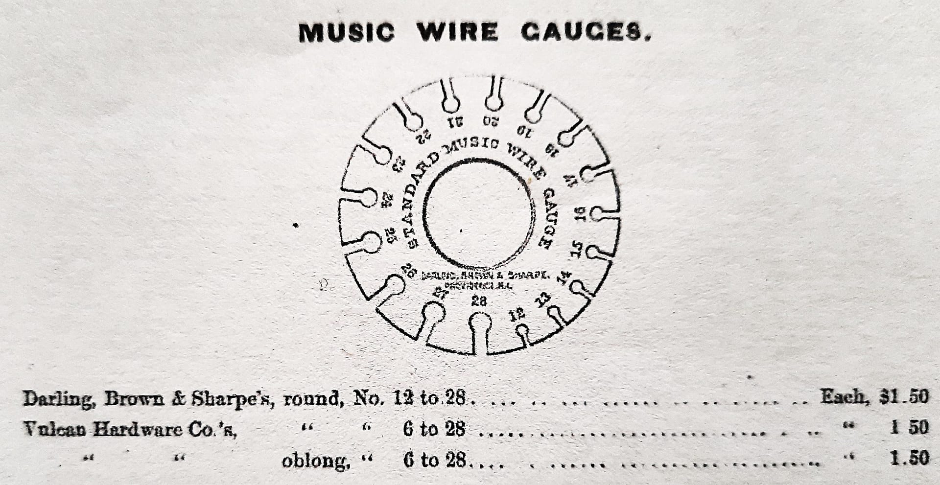 String Gauges - Martin Shepherd Antique Piano Tools